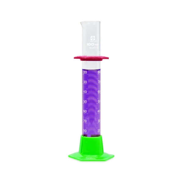 SIBATA Glass Graduated Cylinders, Student Grade - 100mL, Pack of 6