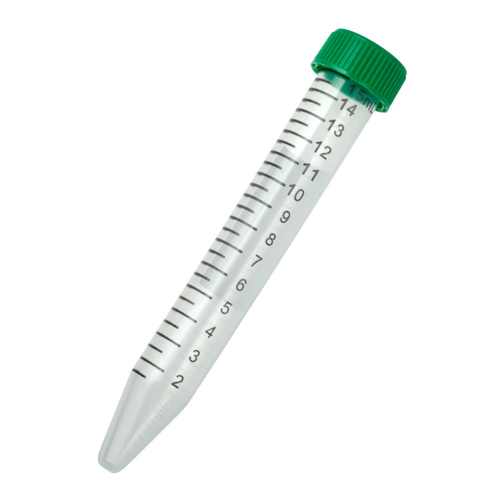 TUBE & CAP, 15mL Centrifuge Tube & Cap – Bags, Non-sterile (Tubes and Caps Packed Separately)