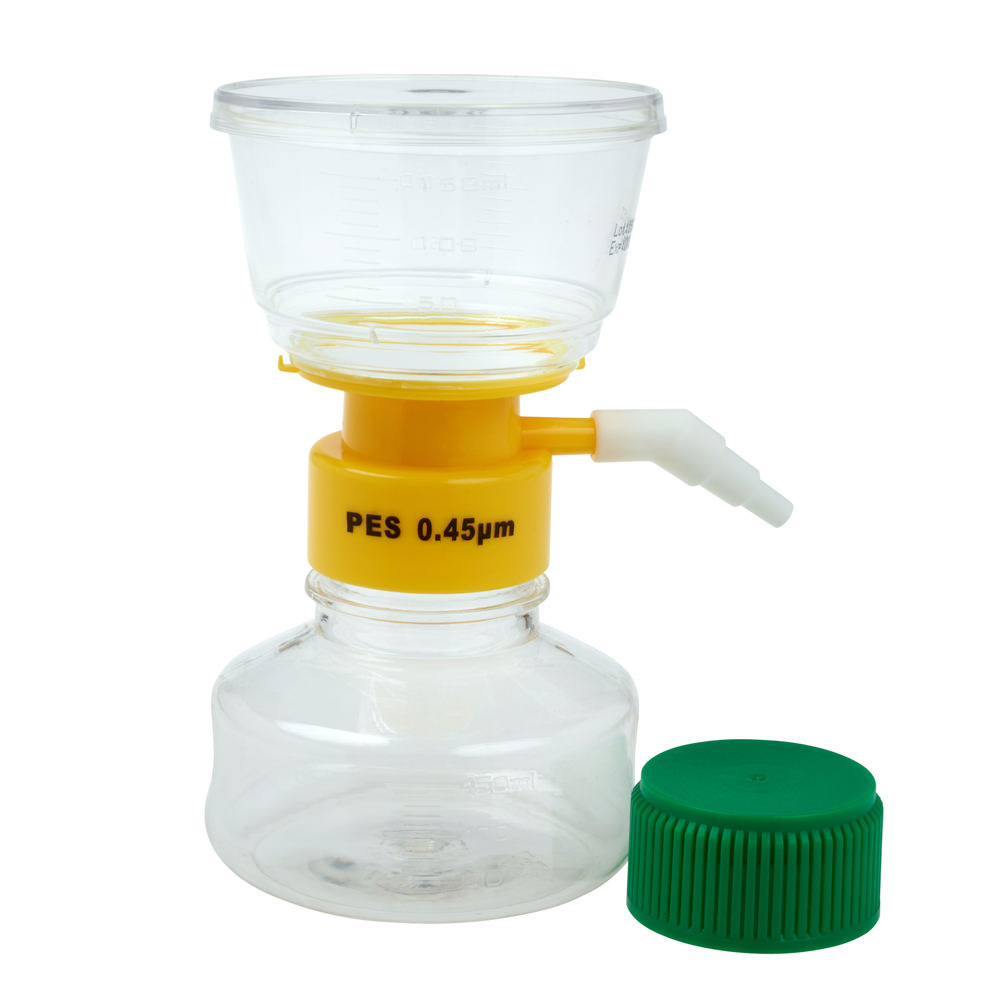 150mL Filter System, PES Filter Material, 0.45µm, 50mm, Sterile