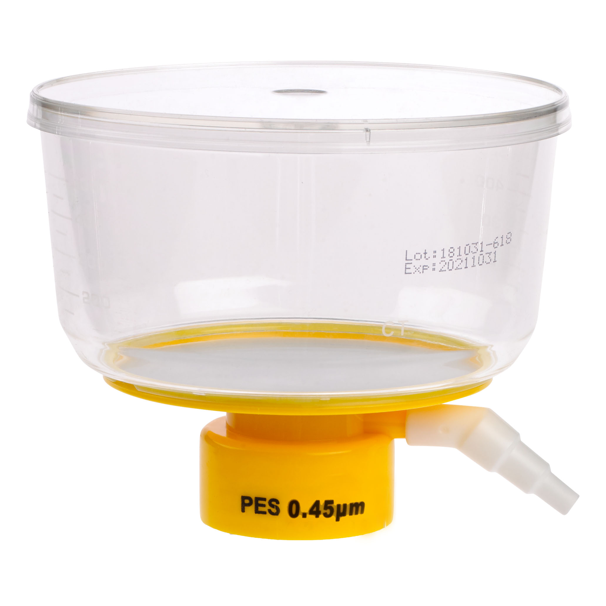 500mL Bottle Top Filter, PES Filter Material, 0.45µm, 90mm, Sterile