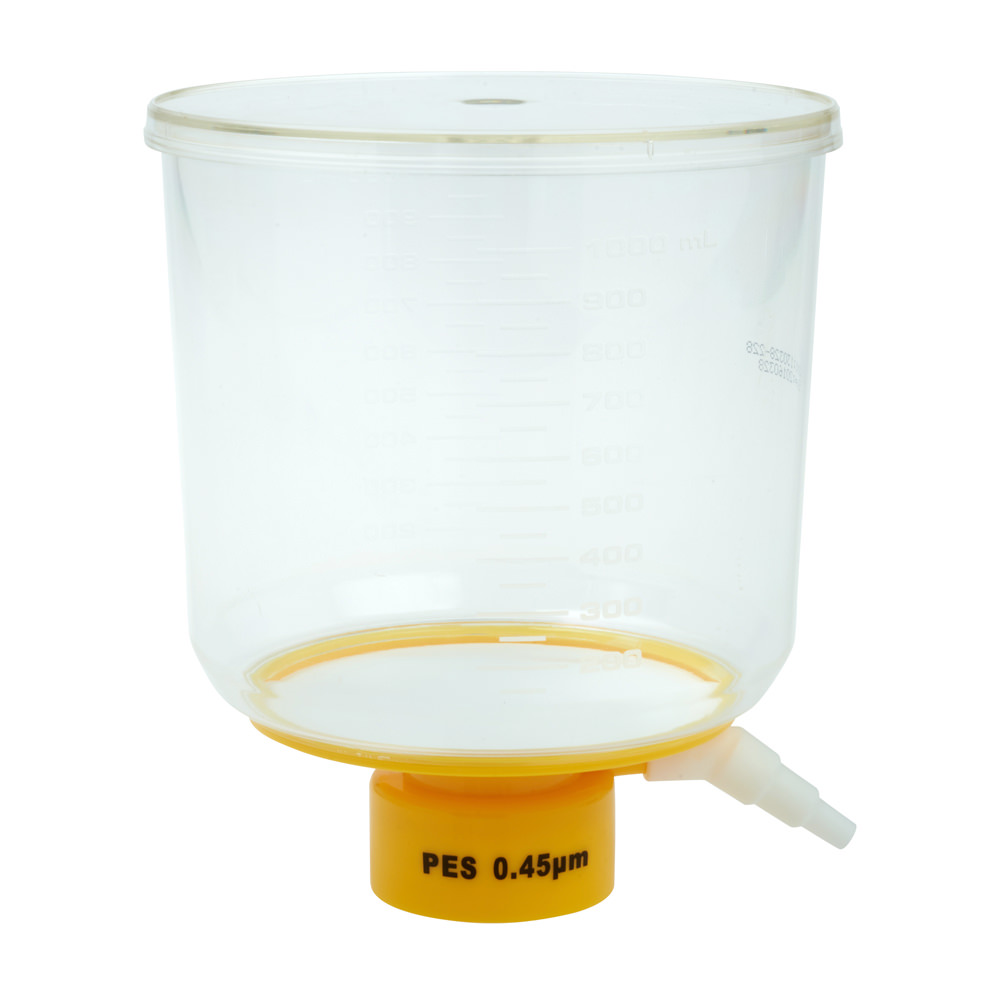 1000mL Bottle Top Filter, PES Filter Material, 0.45µm, 90mm, Sterile