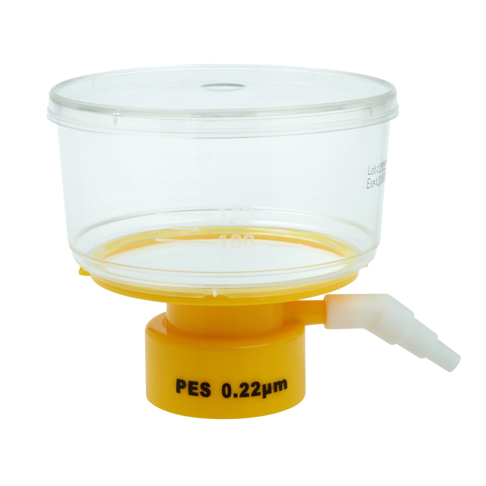 250mL Bottle Top Filter, PES Filter Material, 0.22µm, 75mm, Sterile