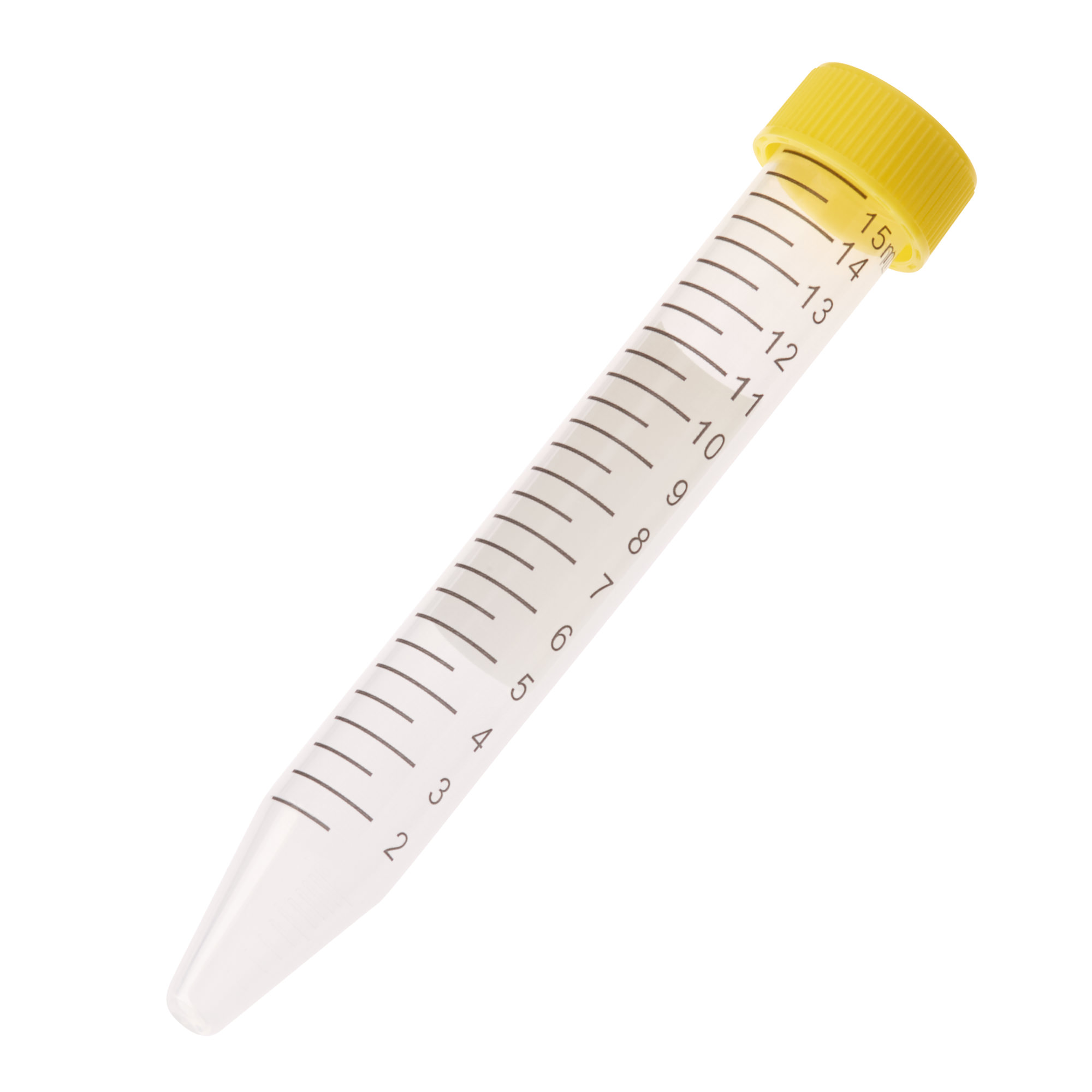15mL Centrifuge Tube, Yellow Cap – Bag, Sterile