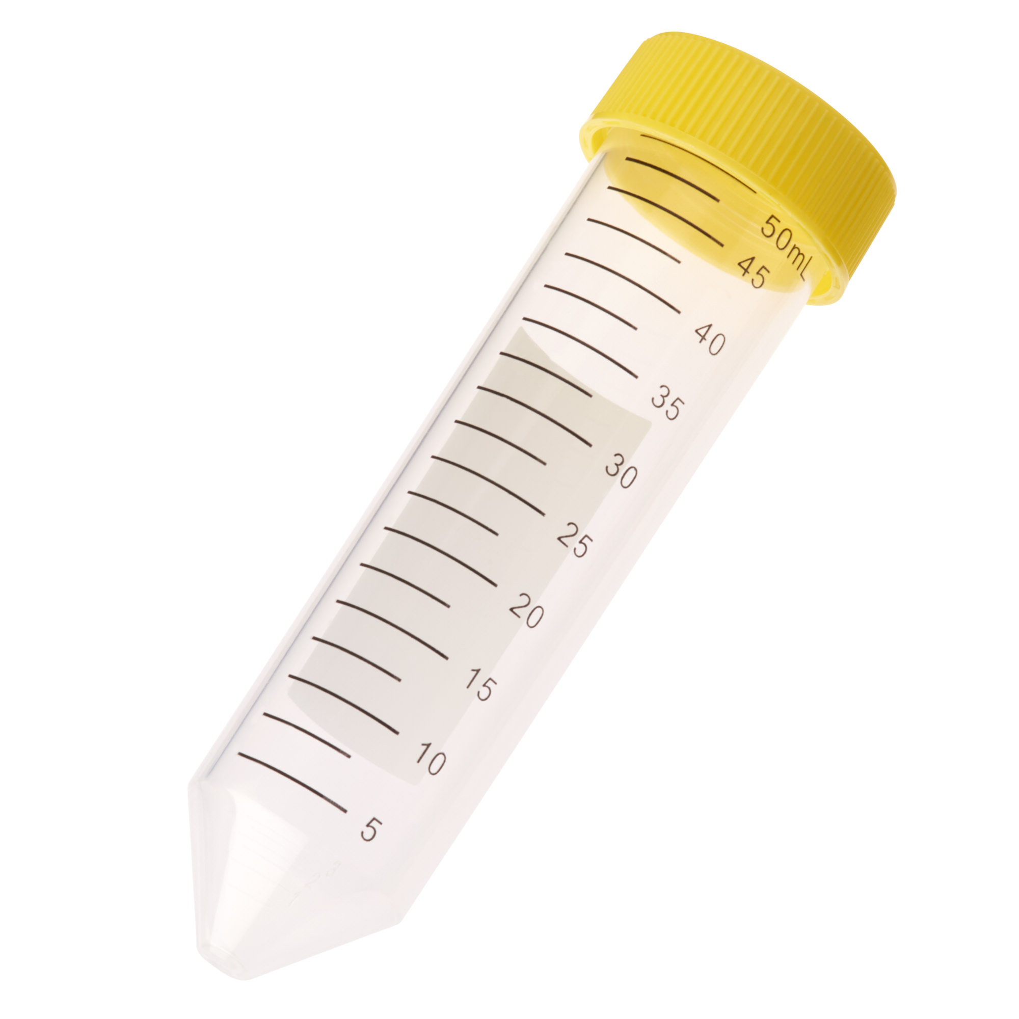 50mL Centrifuge Tube, Yellow Cap – Bag, Sterile