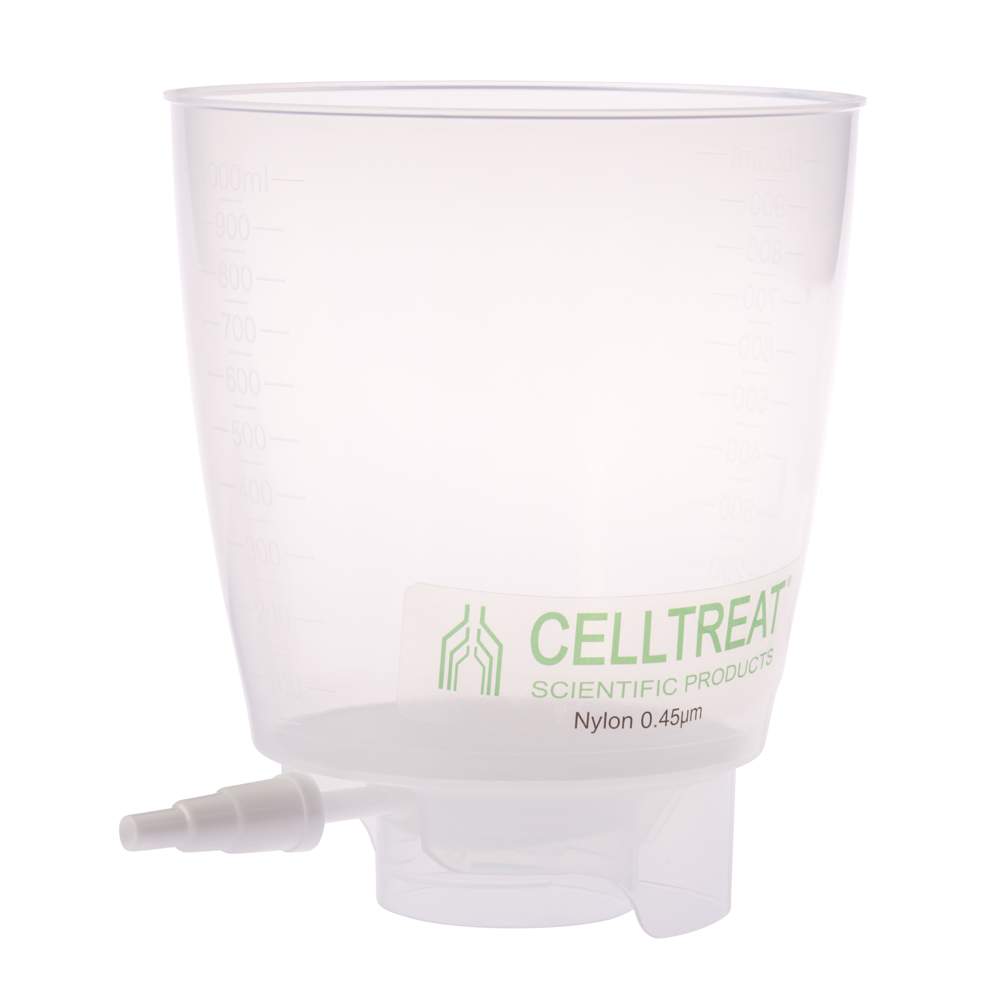 1000mL Polypropylene Bottle Top Filter, Nylon Filter Material, 0.45µm, 90mm, Non-sterile