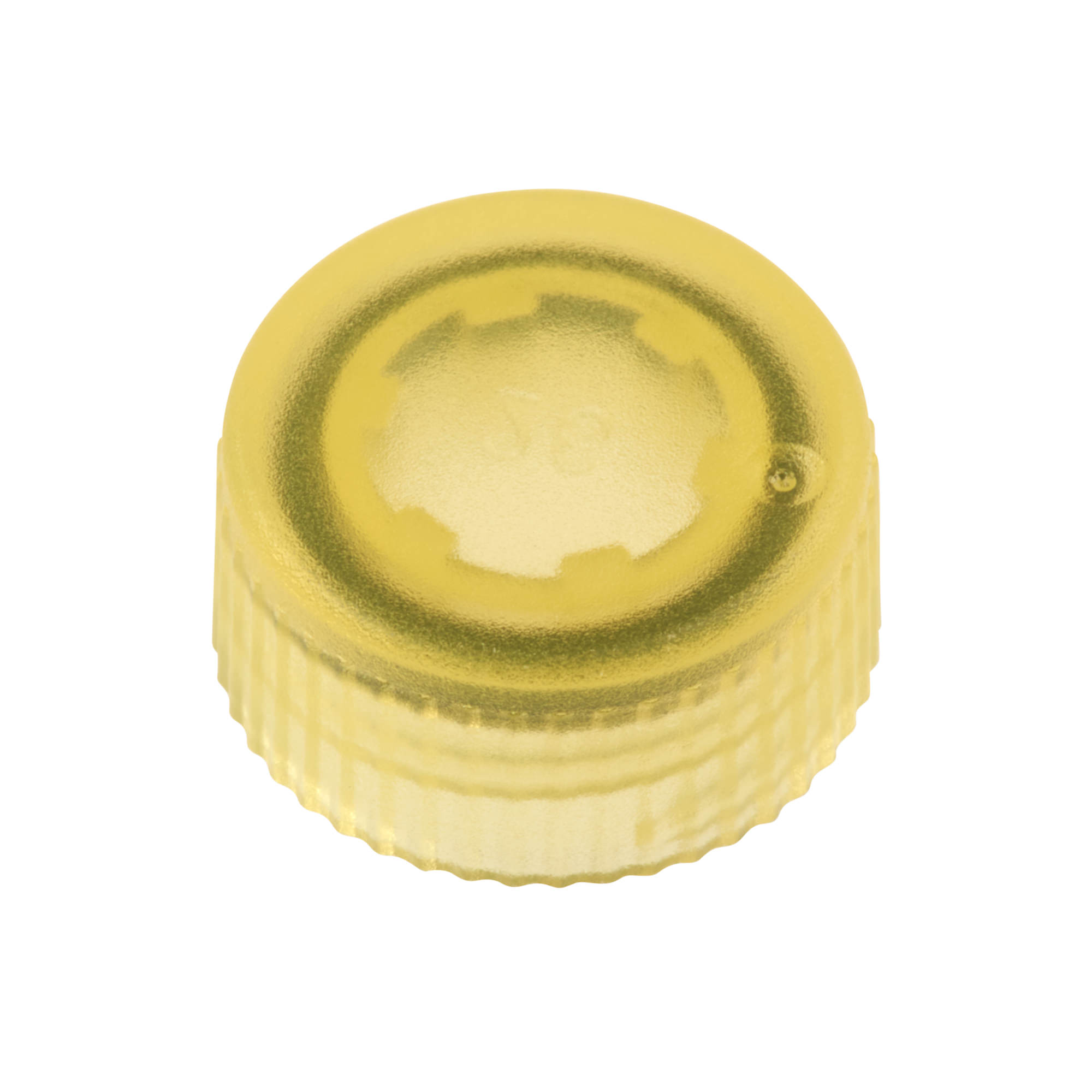 CAP ONLY, Screw Top Micro Tube Cap, O-Ring, Translucent, Yellow, Non-sterile