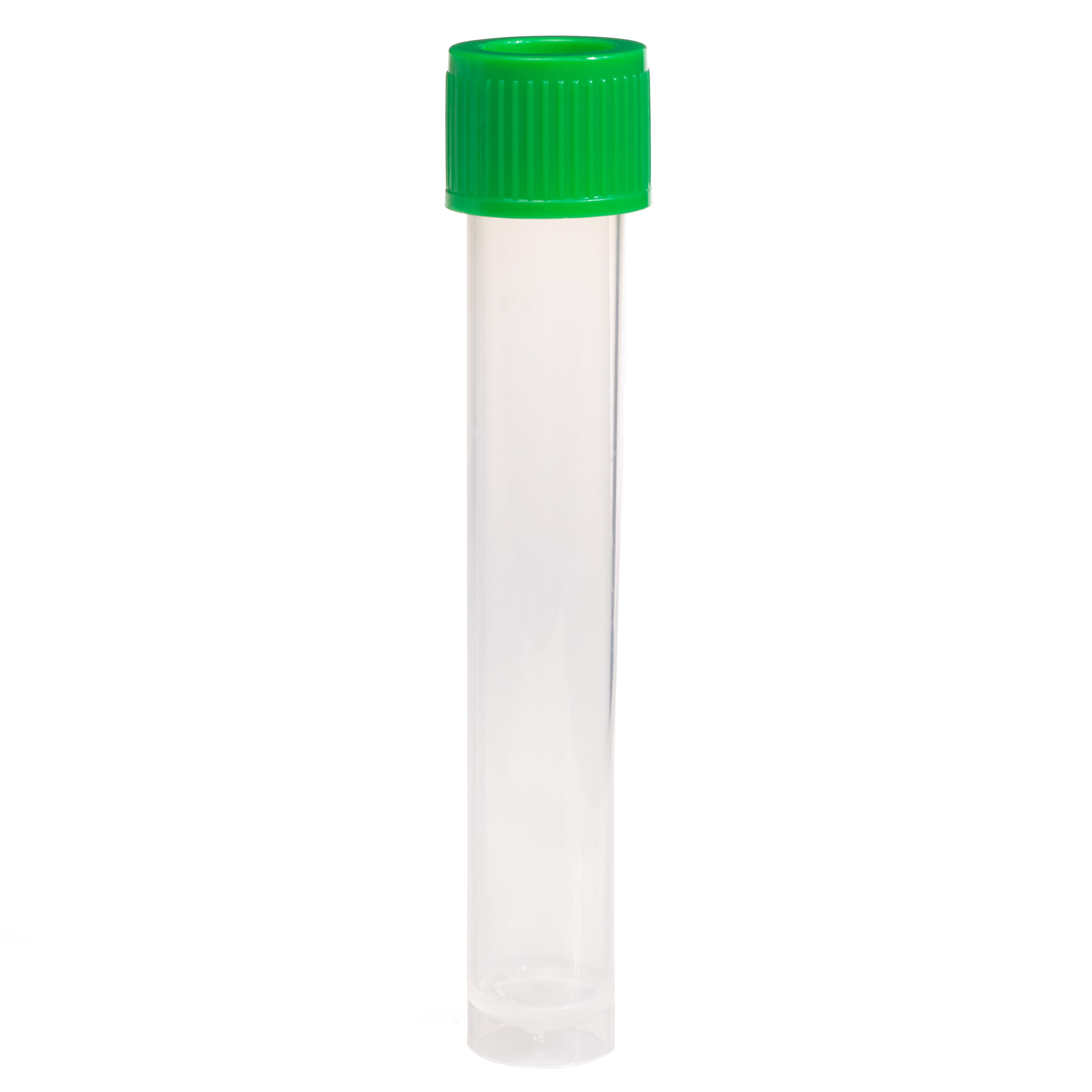 12mL Transport Tube, Green Cap – Bag, Sterile