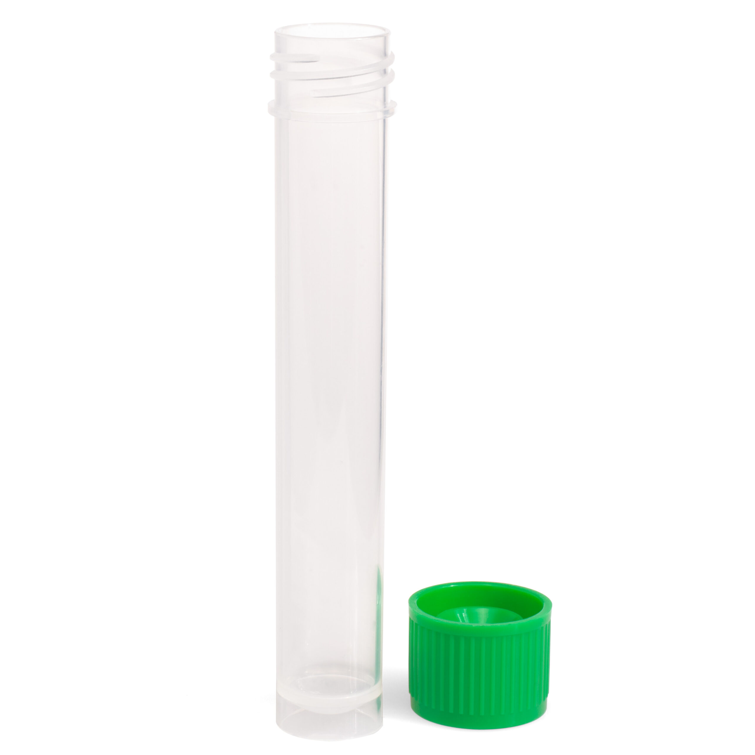 12mL Transport Tube, Green Cap – Bag, Sterile (Tubes and Caps Packed Separately)