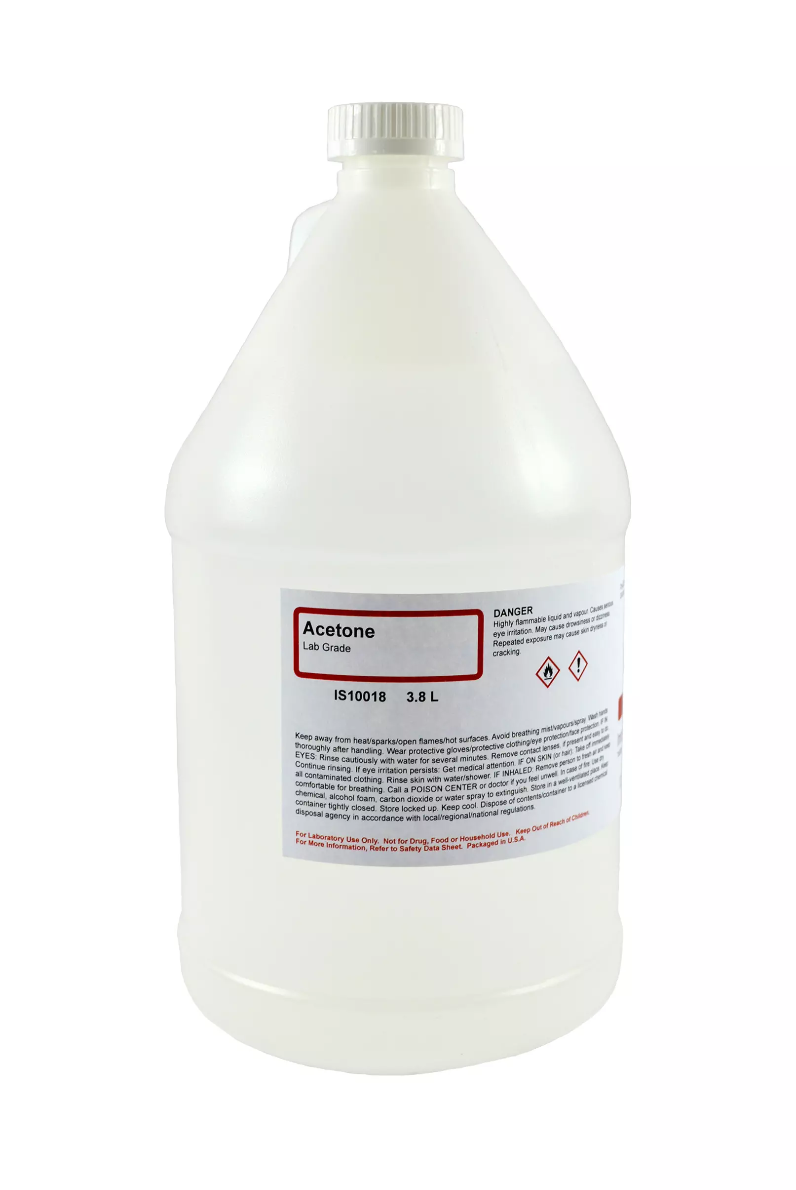 ACETONE, LAB GRADE, 3.8L (SS)