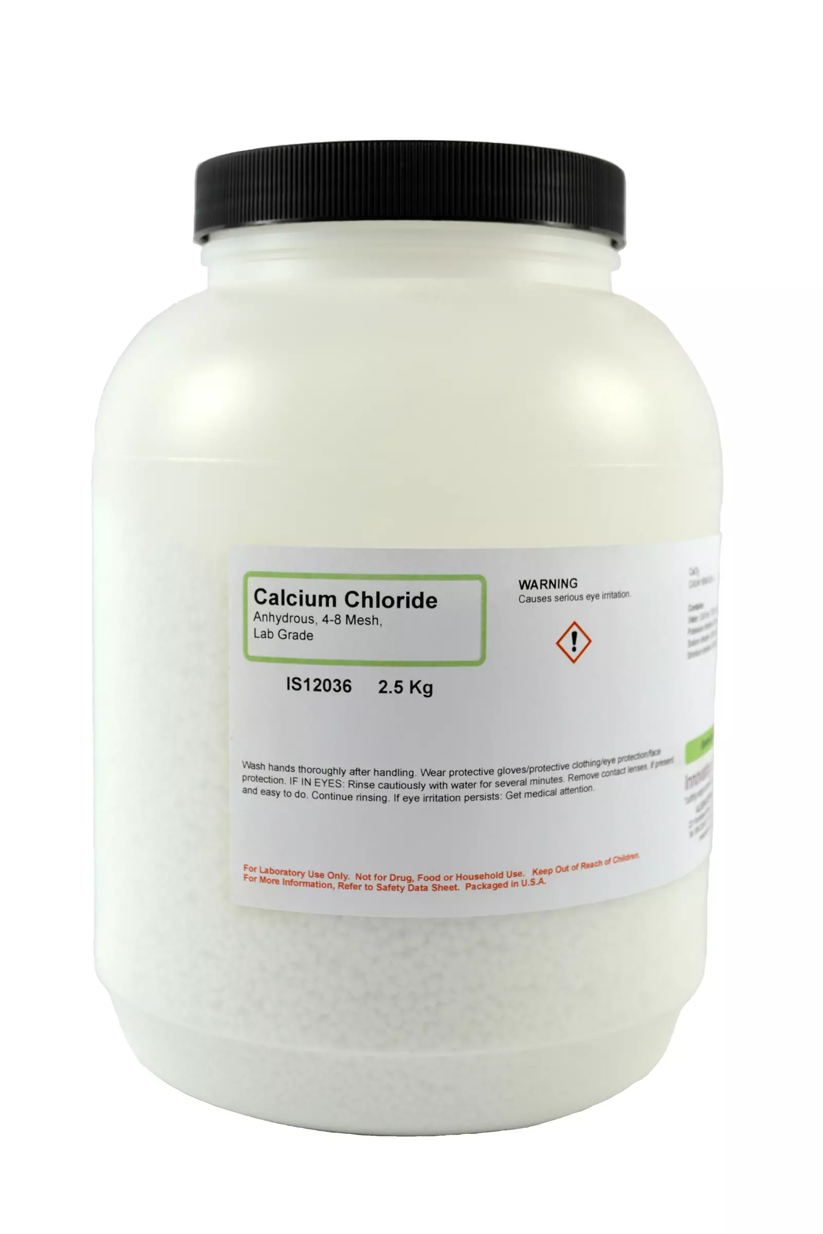 CALCIUM CHLORIDE ANHYDROUS L/G (4-8 MESH), 2.5KG