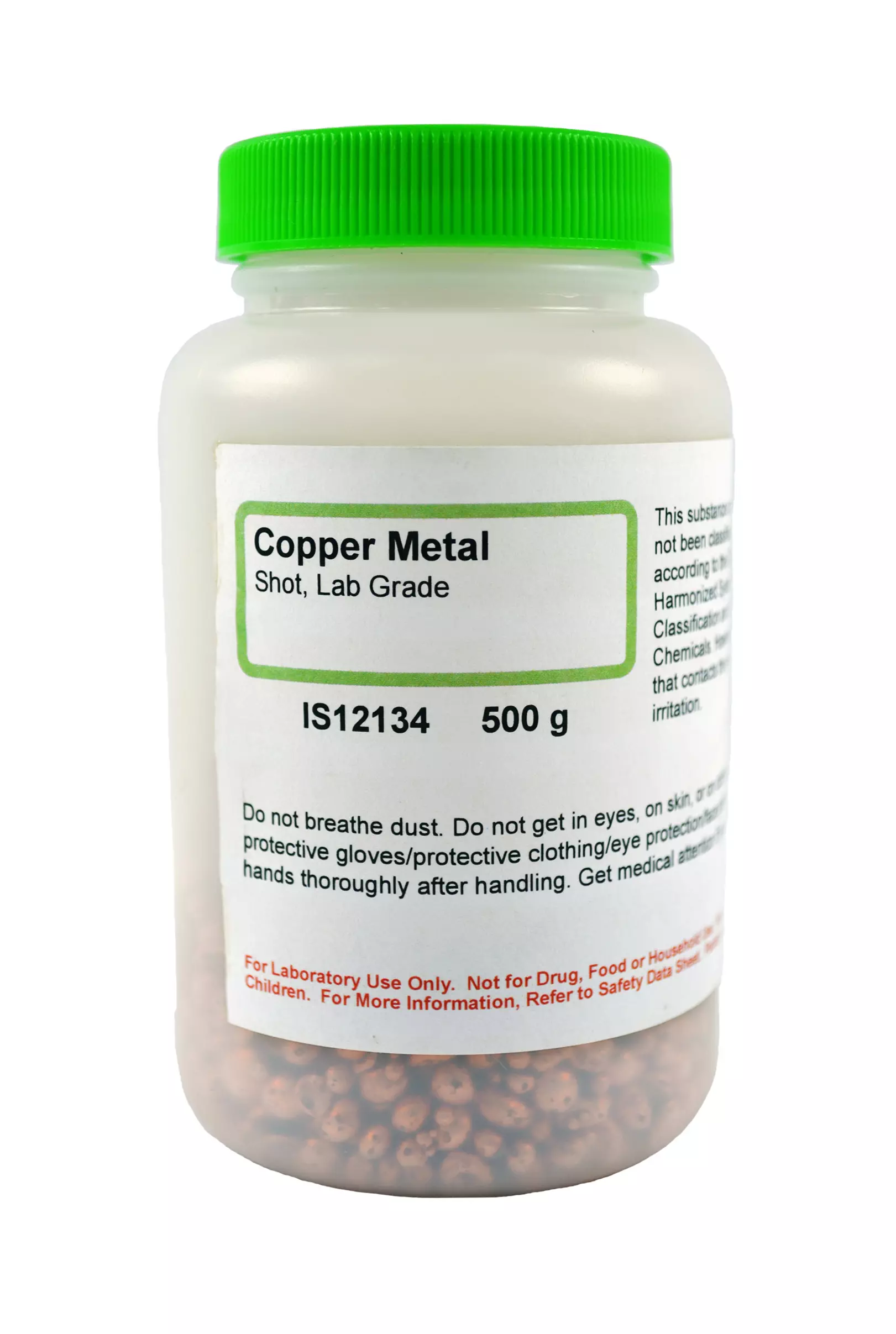 COPPER METAL SHOT, LAB GRADE 500G