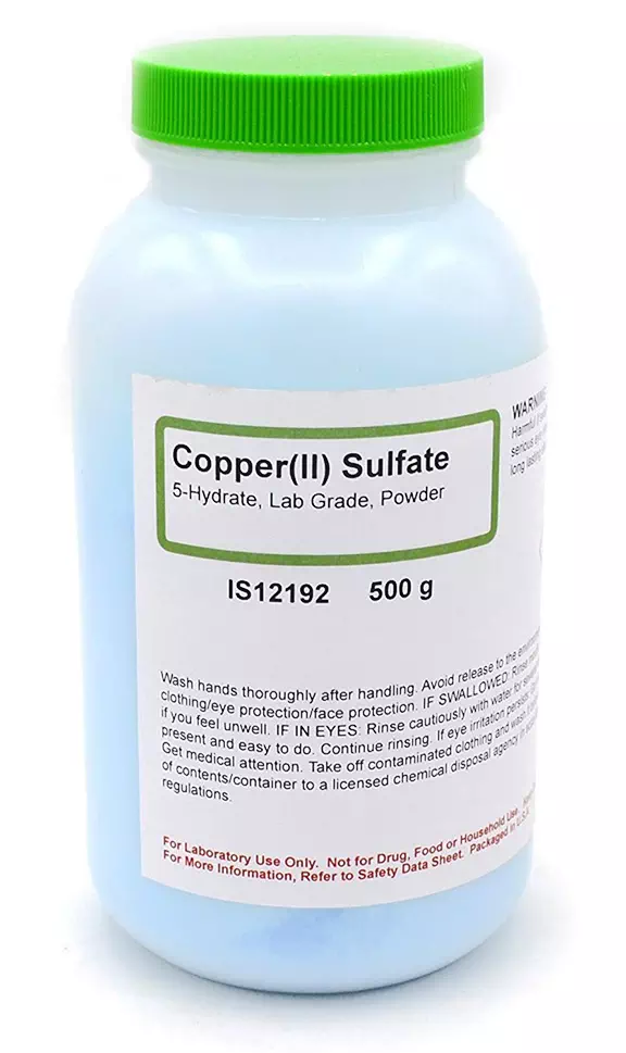 COPPER (II) SULFATE 5-HYDRATE L/G PWD 500G