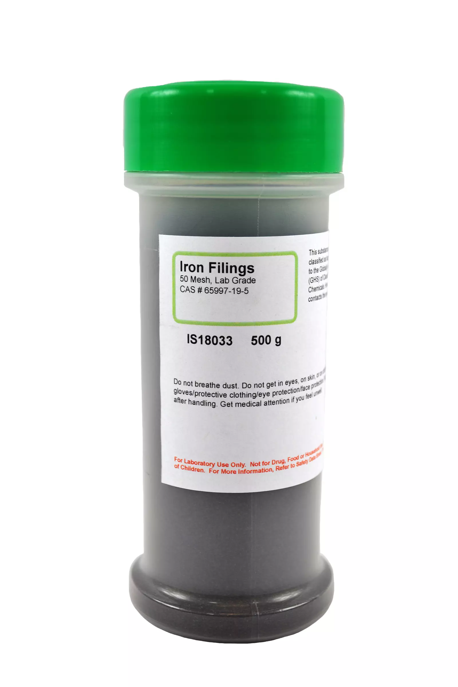 IRON FILINGS L/G SHAKER BOTTLE 50 MESH 500G
