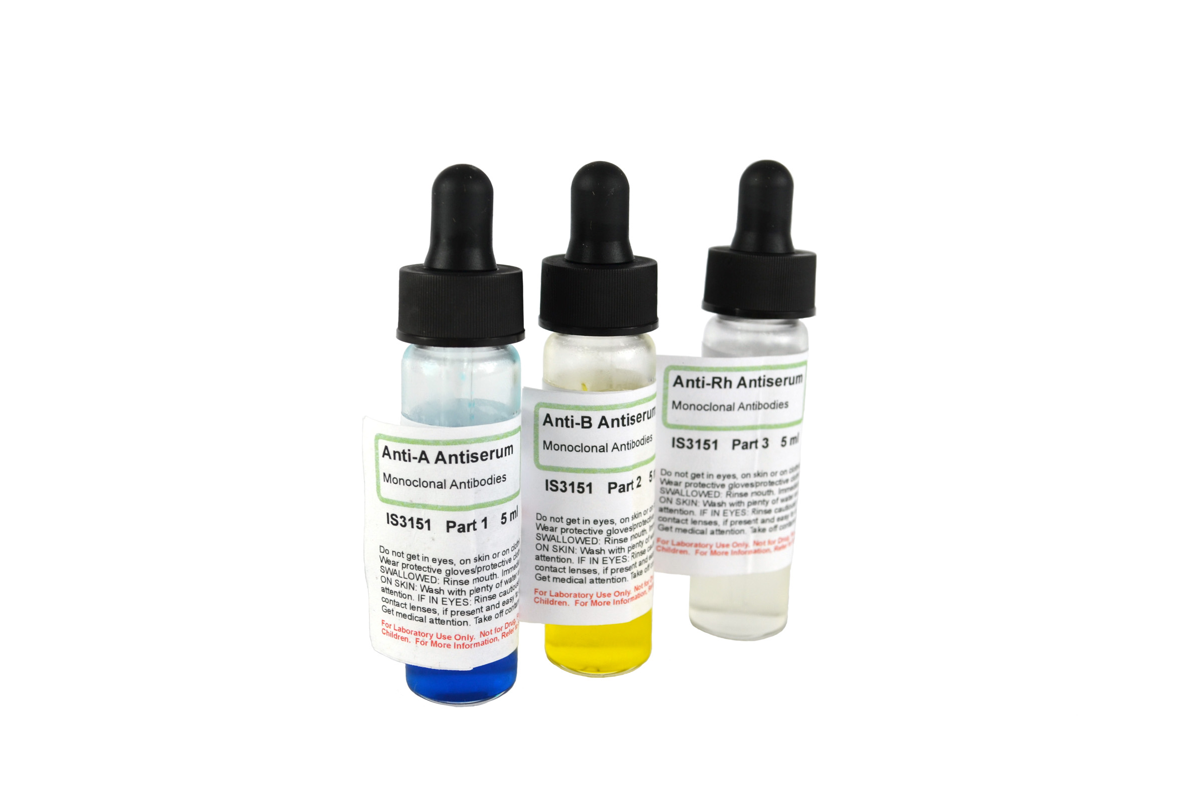 Blood Typing Anti-Sera: Anti-A Anti-B And Anti Rh