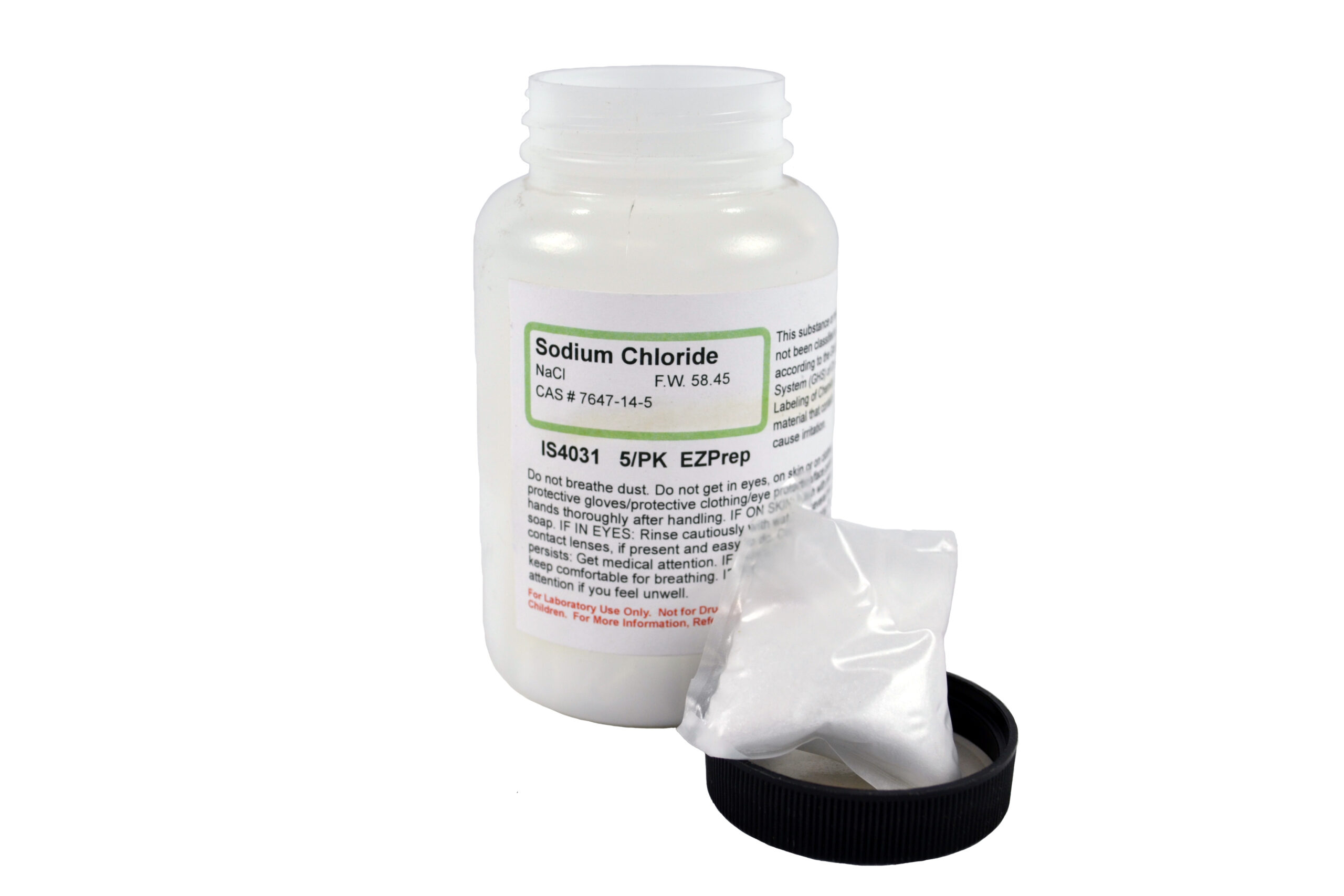 Sodium Chloride Ez Prep 5 Pack Makes 5 X 50Ml Saturated Sol