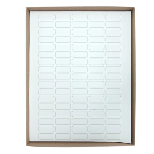 Label Sheets, Cryo, 33x13mm, for 1.5-2mL Tubes, 20 Sheets, 85 Labels per Sheet, White