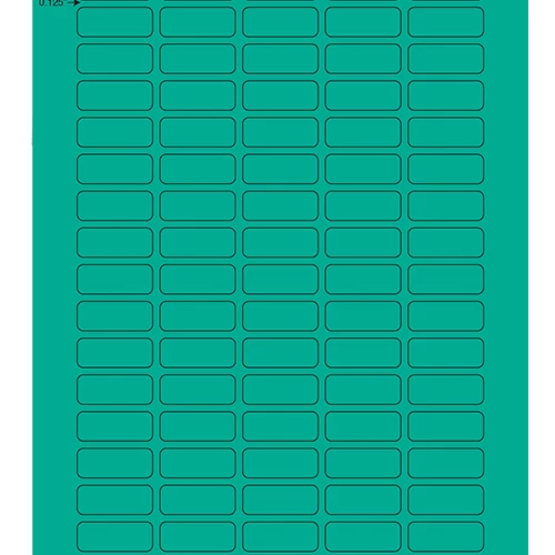 Label Sheets, Cryo, 33x13mm, for 1.5-2mL Tubes, Assorted Colors (425 labels in blue, green, violet, red and yellow)