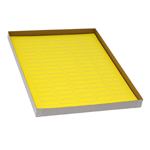 Label Sheets, Cryo, 24x13mm, for 0.5mL Tubes, 20 Sheets, 119 Labels per Sheet, Yellow