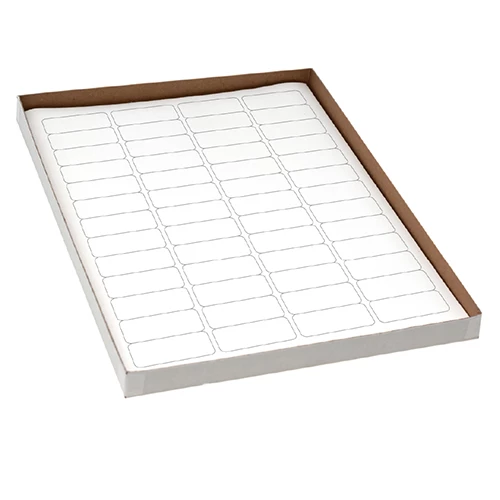 Label Sheets, Cryo, 43x19mm, for Cryovials, 20 Sheets, 52 Labels per Sheet, White