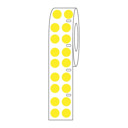 Label Roll, Cryo, Direct Thermal, 13mm Dots, for 2.0mL Tubes, Yellow
