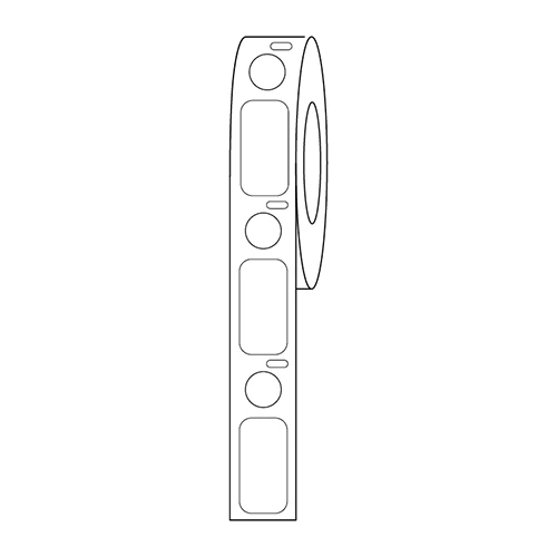 95W Label/Dot Combo Roll, Cryo, Direct Thermal, 24x13mm & 9.5mm Dot, for 1.5mL Tubes, White