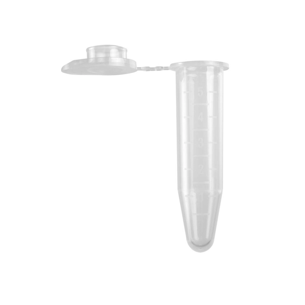 Axygen 5.0mL MaxyClear Snaplock Microcentrifuge Tube, Polypropylene, Clear, Non-Sterile,250 Tubes/Pack, 5 Packs/Case.