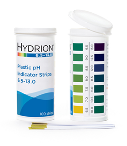 Hydrion Spectral 6.5-13.0 Plastic pH Strip, Carton/6