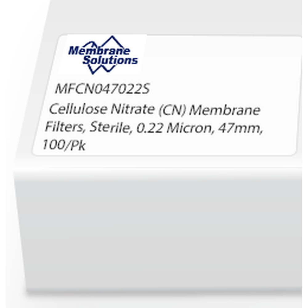 Cellulose Nitrate (CN) Membrane Filters, , Sterile, 0.22 Micron, 47mm, 100/Pk