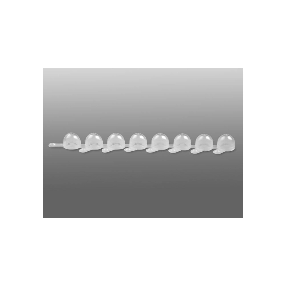 Axygen 96 Well Polyethylene Cluster Tube 8-Cap Strips, Nonsterile, 120 Strips/Pack, 5 Packs/Case