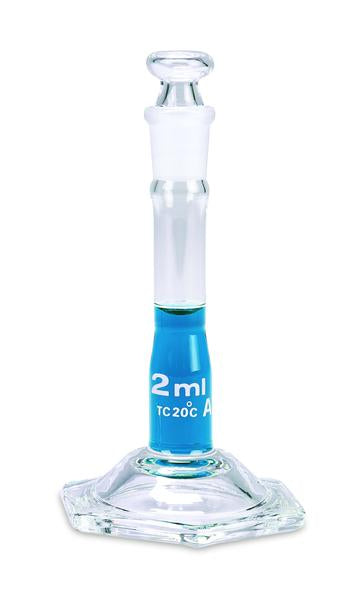 Volumetric Flask, Class A, Glass Stopper, 2 mL, PK/6