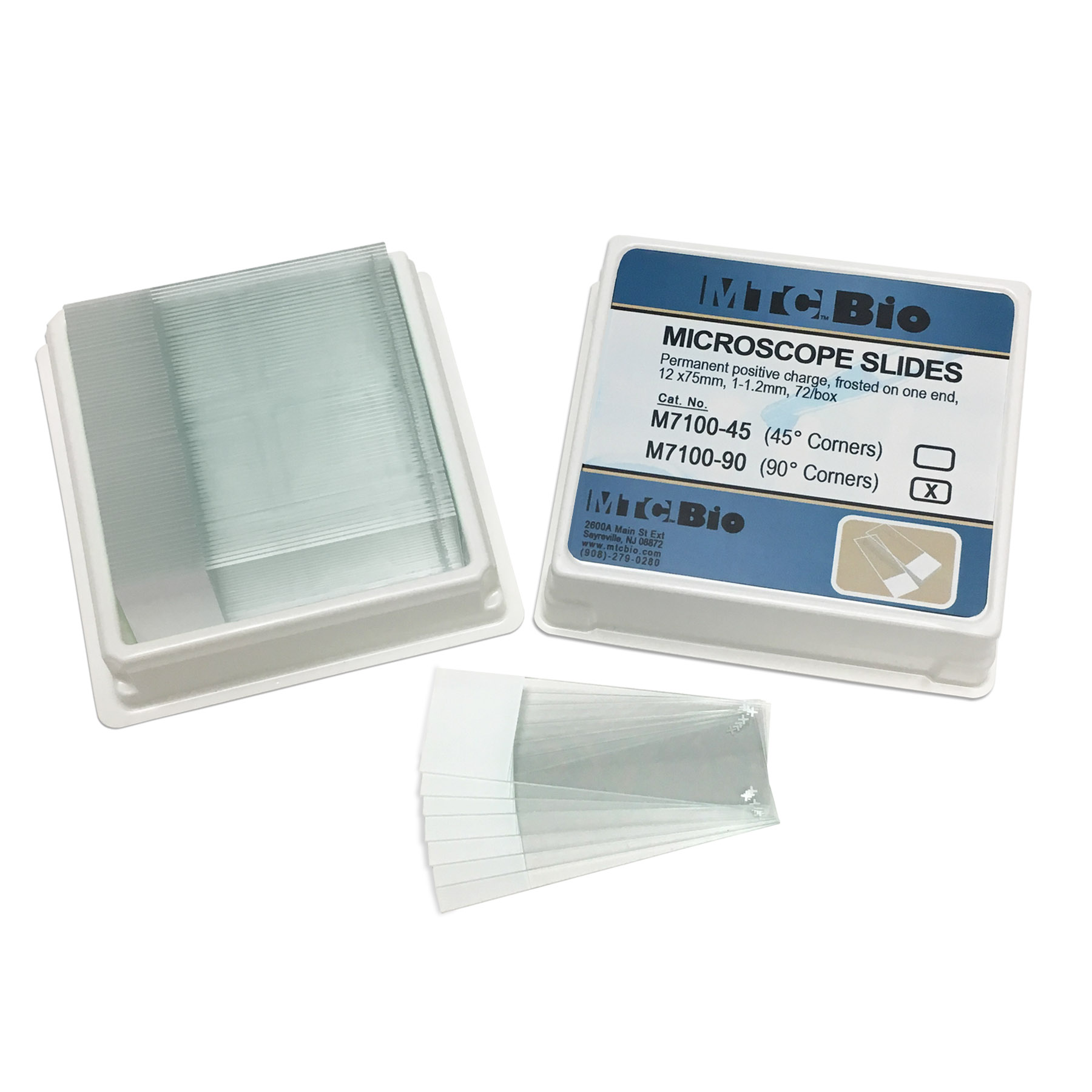Microscope Slides & Dispenser,Microslides positive 90°, 72/PK