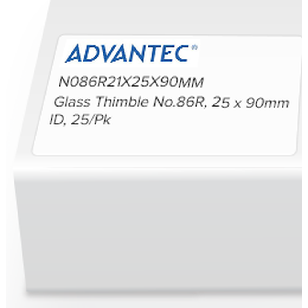 Glass Thimble No.86R, 25 x 90mm ID, 25/Pk