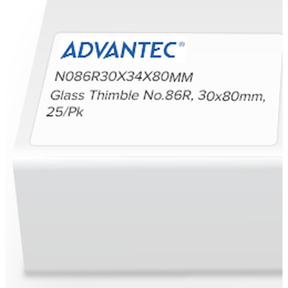 Glass Thimble No.86R, 30 x 80mm, 25/Pk