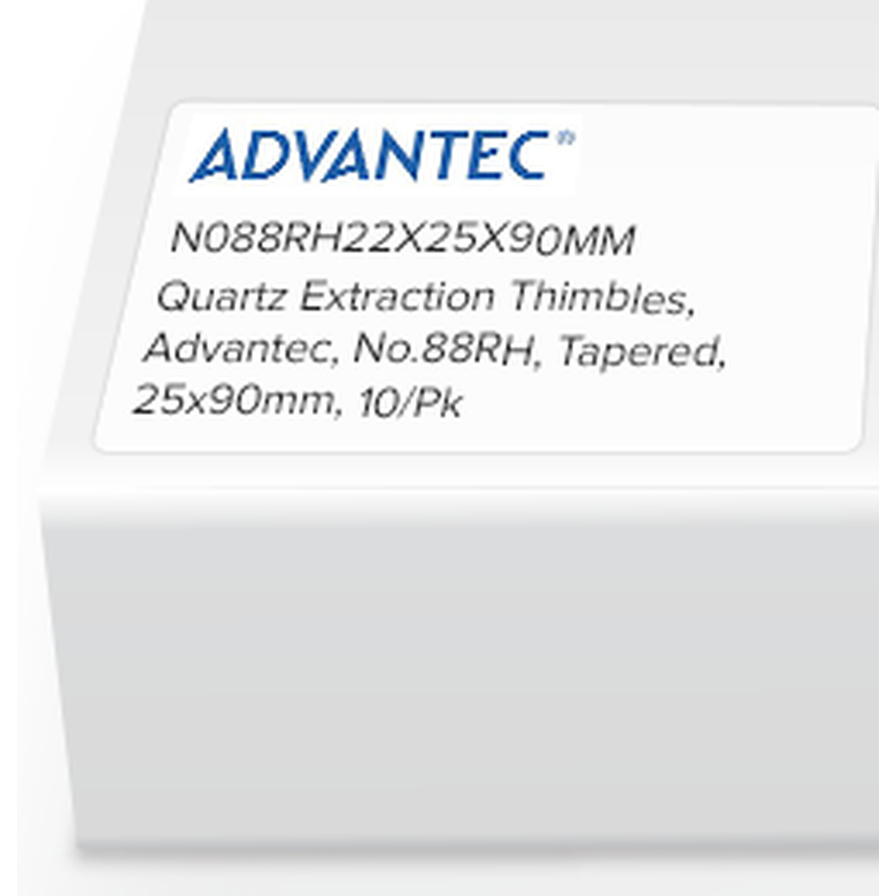 Quartz Thimble-HT No.88RH, Tapered, 25 x 90mm, 10/Pk