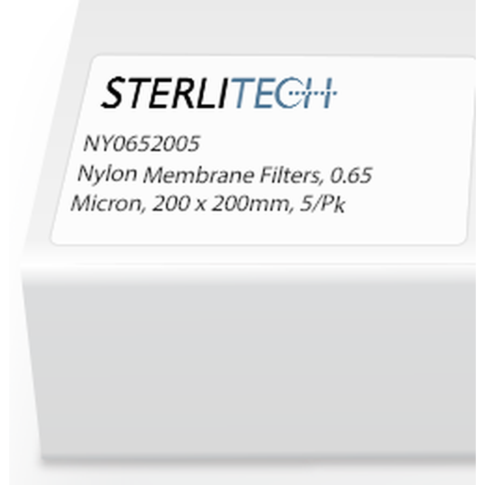 Nylon Membrane Filters, 0.65 Micron, 200 x 200mm, 5/Pk