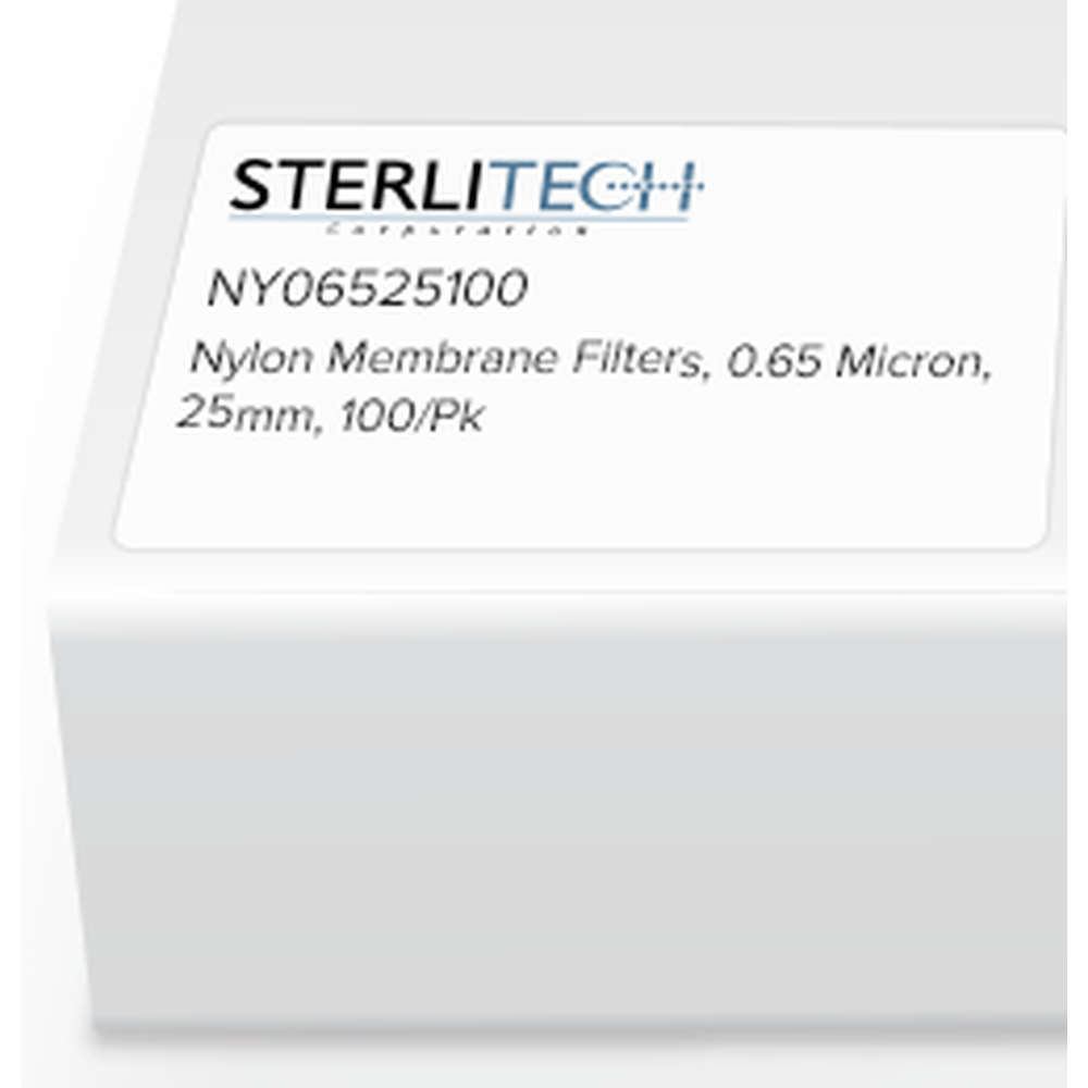 Nylon Membrane Filters, 0.65 Micron, 25mm, 100/Pk