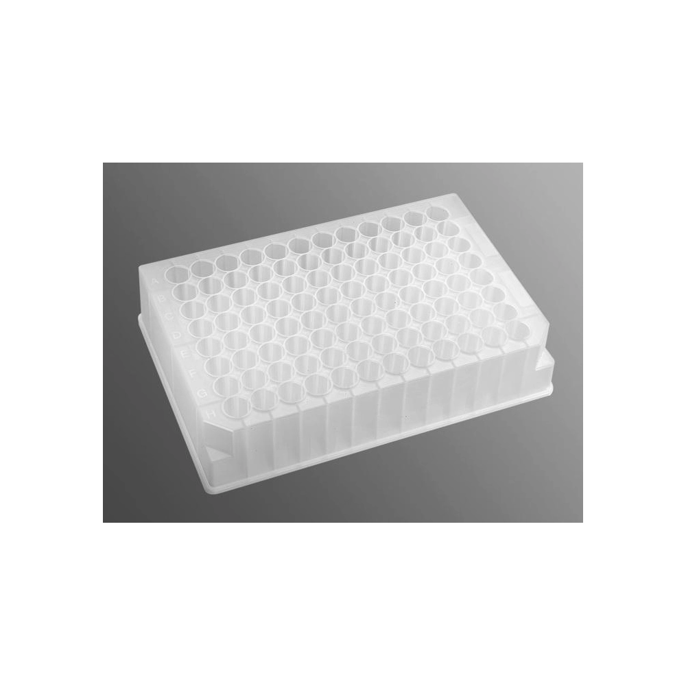 Axygen 96 Well Clear Round Bottom 1.1mL Polypropylene Deep Well Plate, 5 per Pack, Sterile
