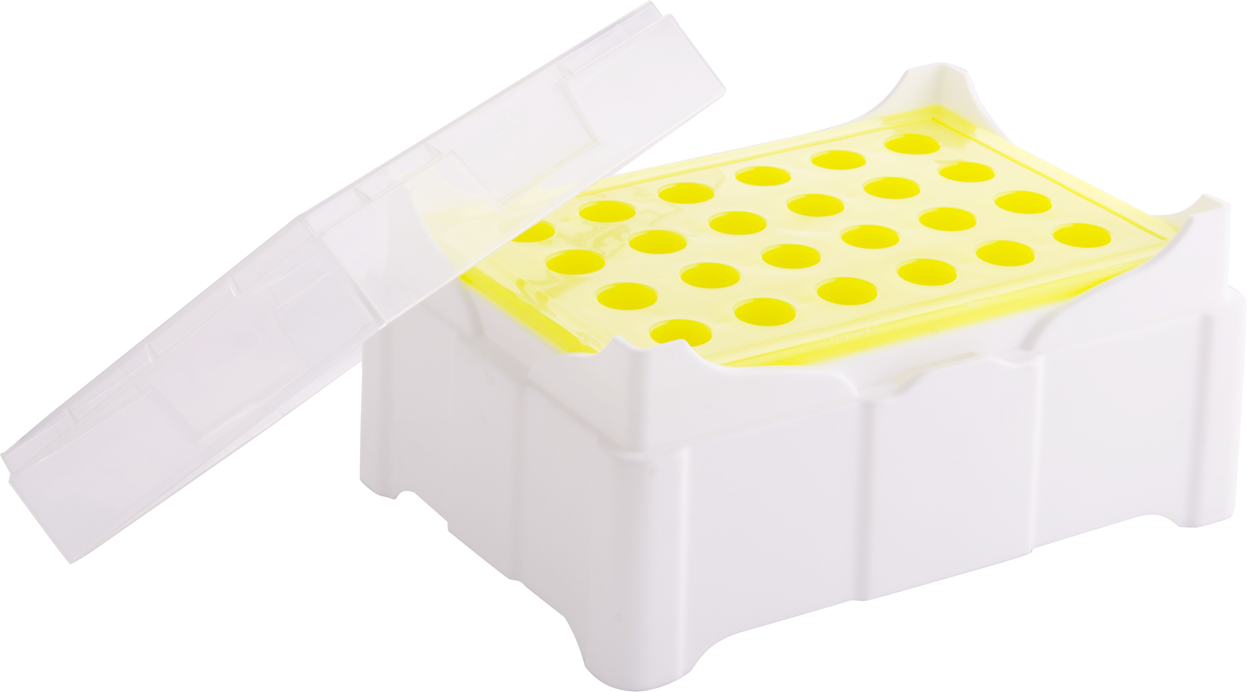 Abdos MCT Freezer Color Change Racks, Polypropylene (PP) with 24 Places in a 6 X 4 Array, 1/EA