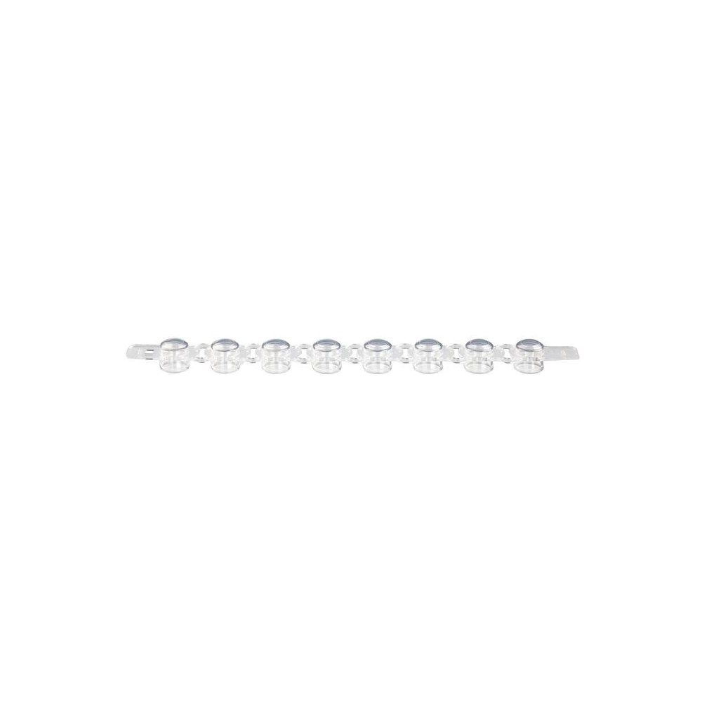 Axygen PCR 1 x 8 Strip Domed Caps, Fit 0.2mL PCR Tube Strips, Clear, Nonsterile