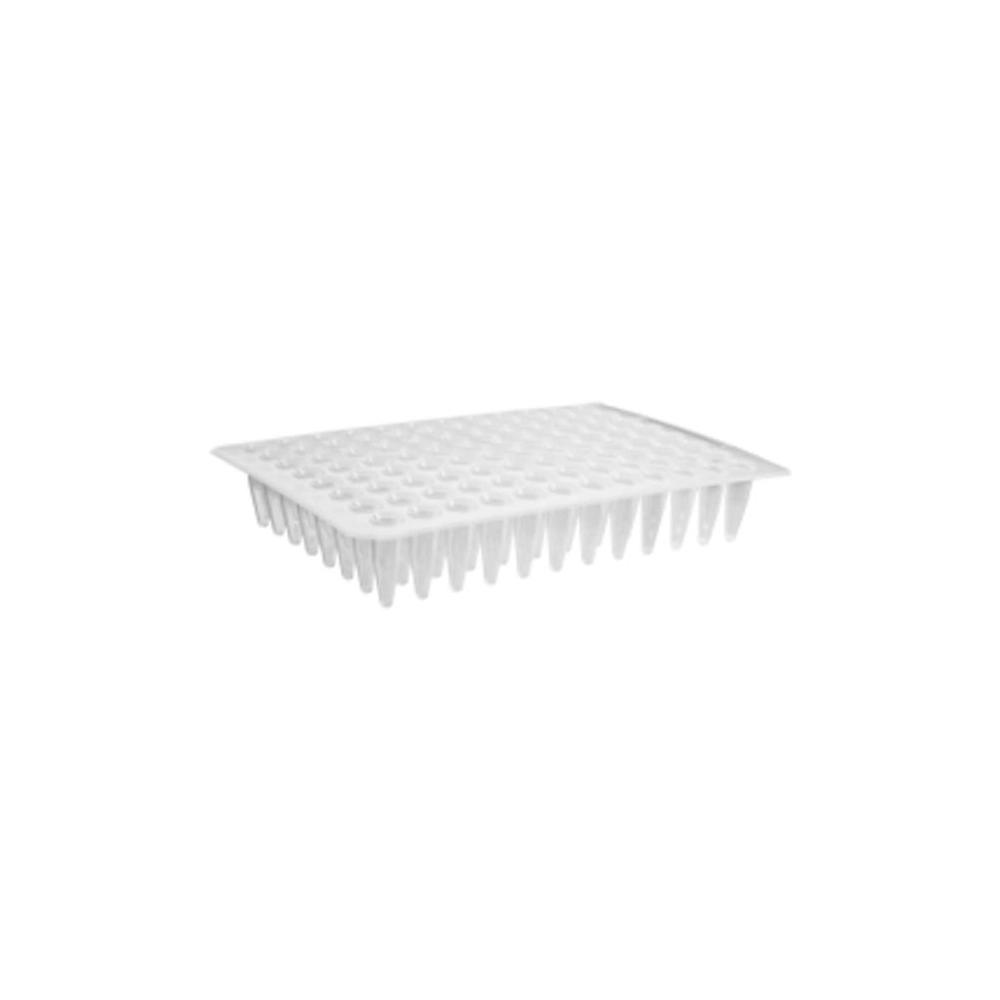 Axygen 96 Well Flat Top Polypropylene PCR Microplate, No Skirt, Clear, Nonsterile