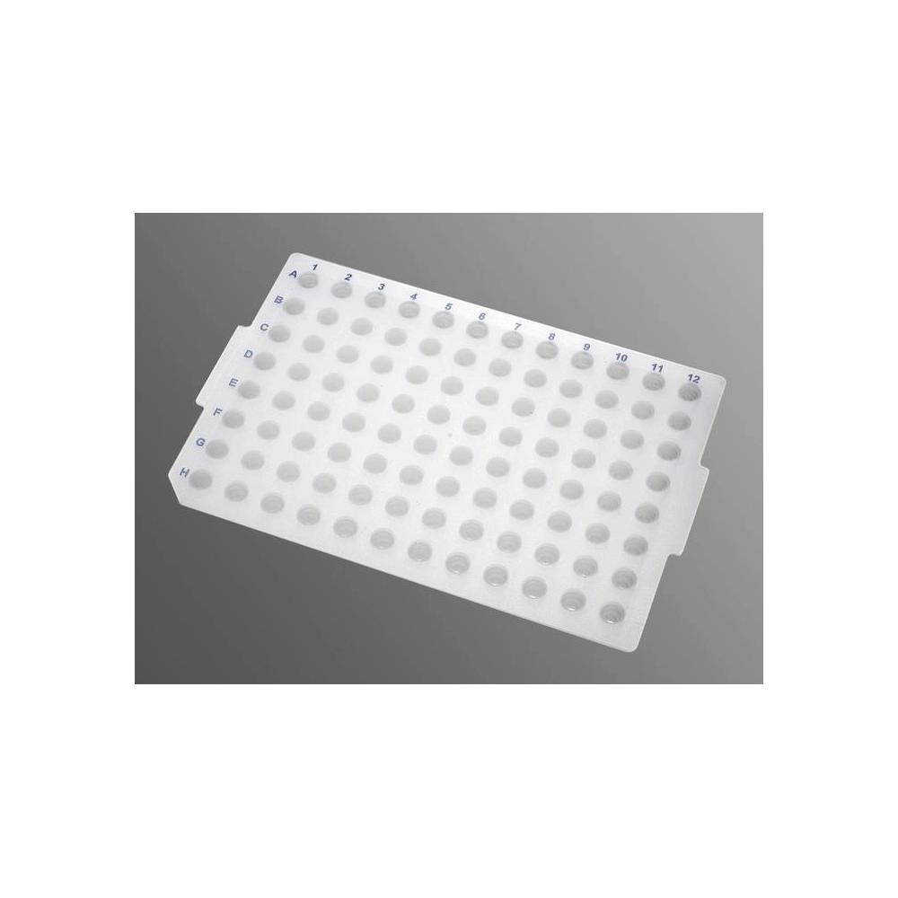 Axygen 96 Well Pre-Sterilized,Clear PCR Full Skirt Bar Coded Amplification Plate. 10 Plates per Unit, 5 Units per case