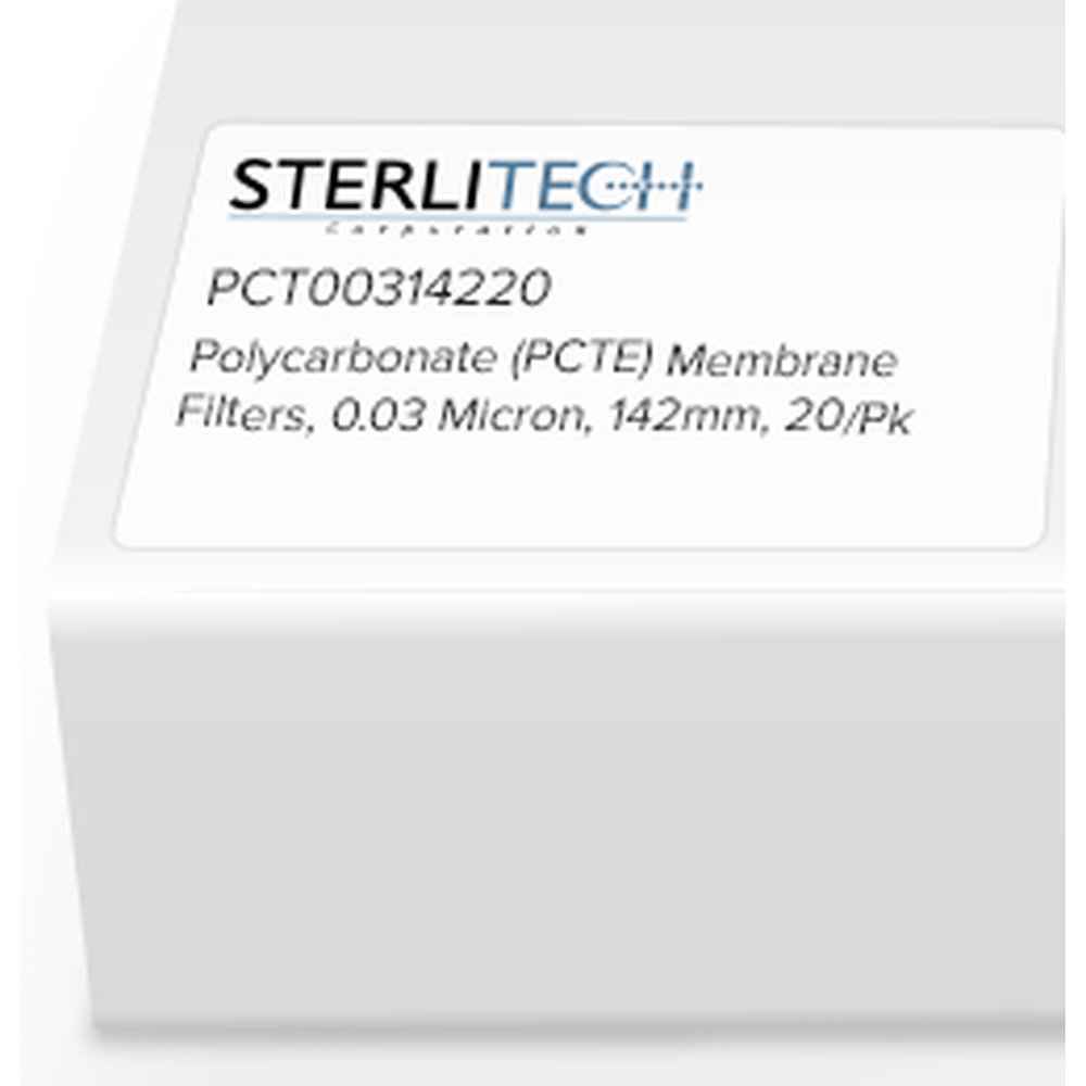 Polycarbonate (PCTE) Membrane Filters, 0.03 Micron, 142mm, 20/Pk