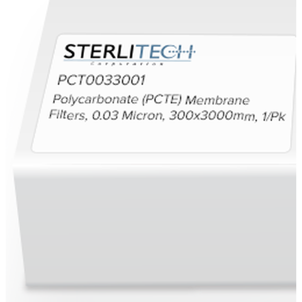 Polycarbonate (PCTE) Membrane Filters, 0.03 Micron, 300 x 3000mm, 1/Pk