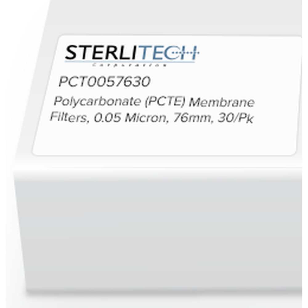 Polycarbonate (PCTE) Membrane Filters, 0.05 Micron, 76mm, 30/Pk