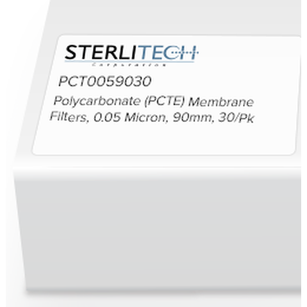 Polycarbonate (PCTE) Membrane Filters, 0.05 Micron, 90mm, 30/Pk