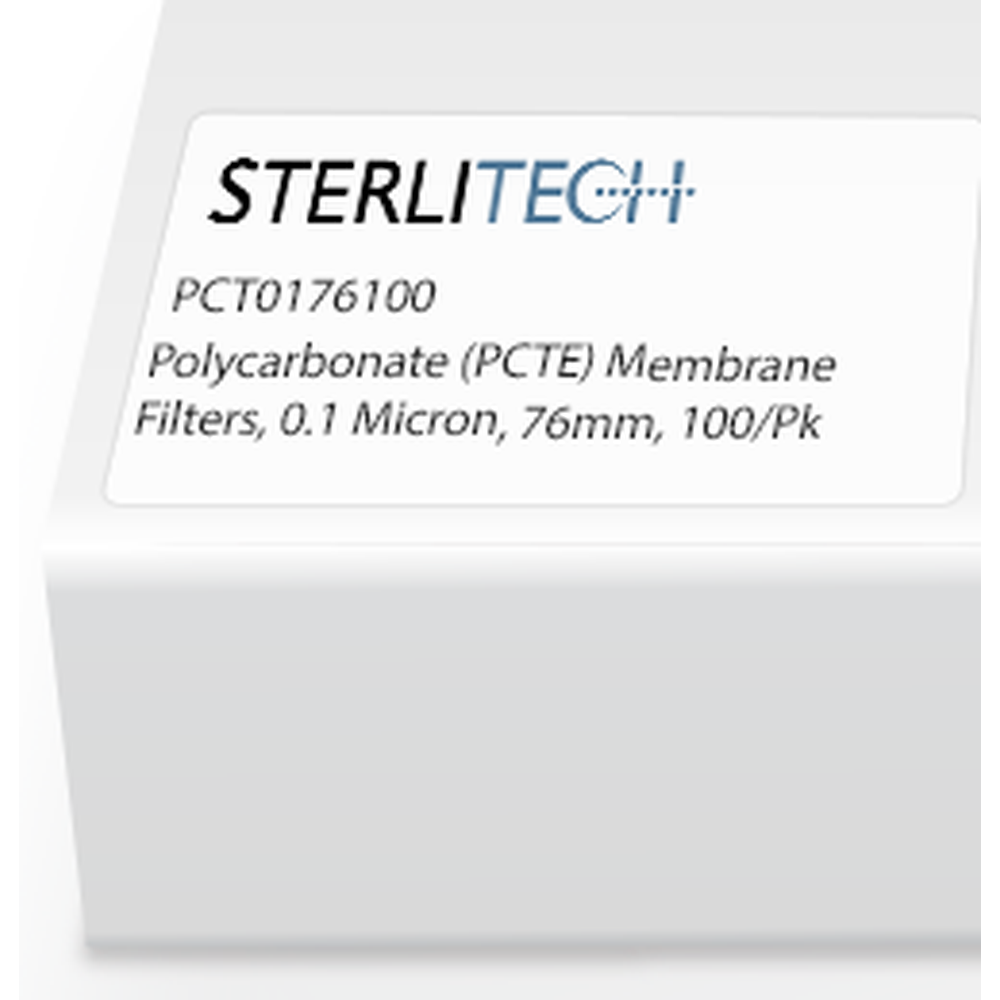 Polycarbonate (PCTE) Membrane Filters, 0.1 Micron, 76mm, 100/Pk