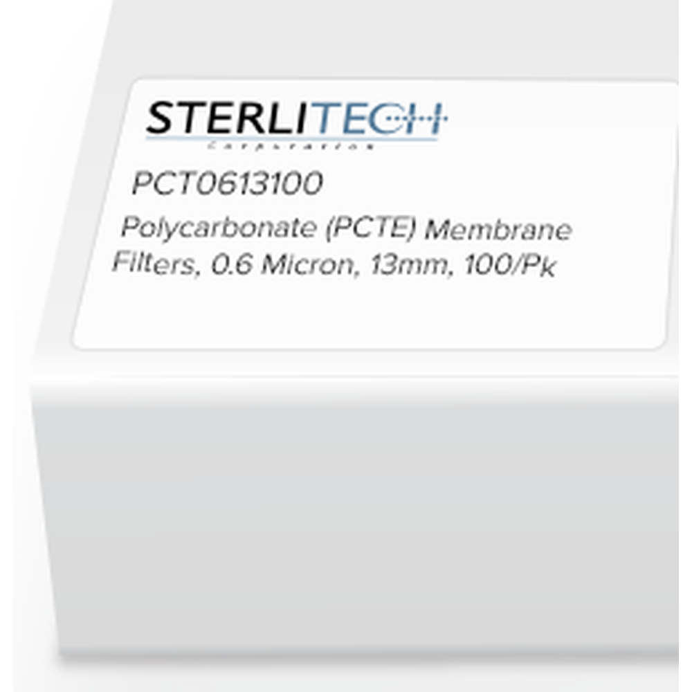 Polycarbonate (PCTE) Membrane Filters, 0.6 Micron, 13mm, 100/Pk
