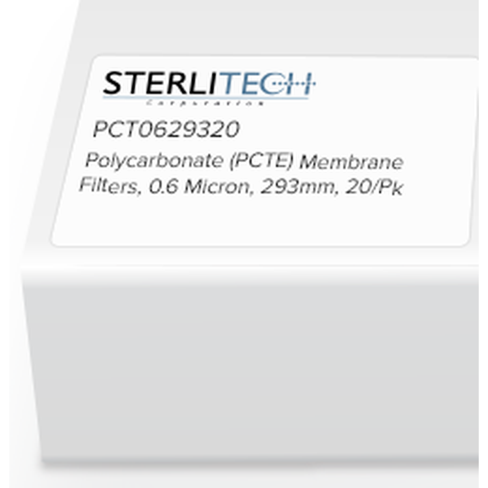 Polycarbonate (PCTE) Membrane Filters, 0.6 Micron, 293mm, 20/Pk