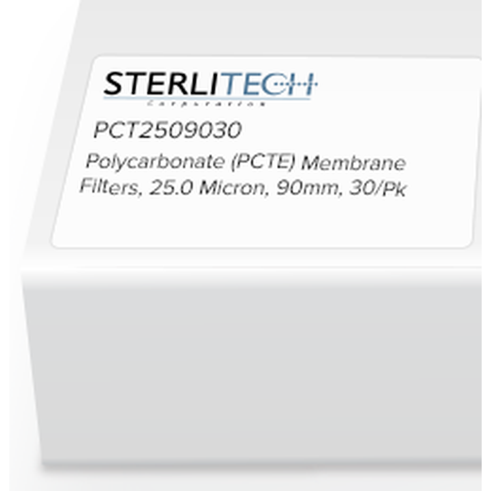 Polycarbonate (PCTE) Membrane Filters, 25.0 Micron, 90mm, 30/Pk