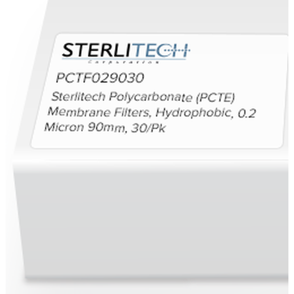 Polycarbonate (PCTE) Membrane Filters, PVP-Free, 0.2 Micron, 90mm, 30/Pk